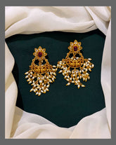 Rice Pearl Earring in Kundan - KE00359